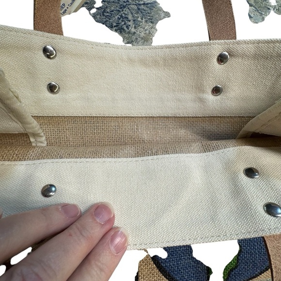 Brighton Limited Edition Jute Tan and Red Love‎ Earth Tote Bag  MSRP $129 - Picture 14 of 16